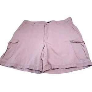 IZOD Cargo Shorts Men's 38 Inseam 7" Beige Hiking‎ Outdoors Casual Preppy